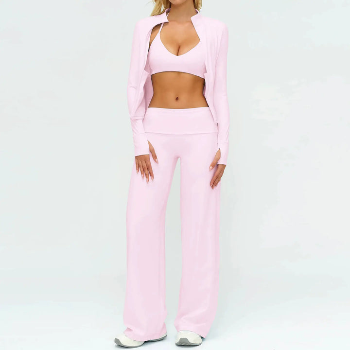 2/3PCS Yoga Set Women Tracksuit Workout Sportswear Gym Clothing Fitness Long Sleeve High Waist Leggings Sports Suit Yoga Outfits