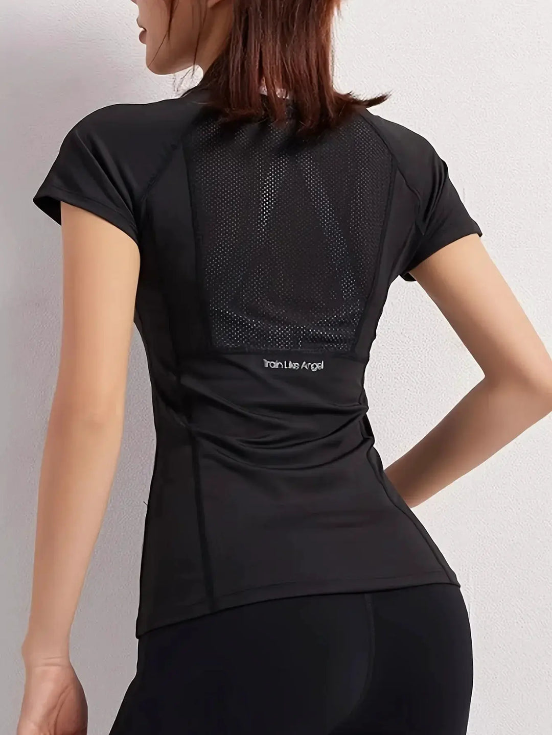 Summer Breathable Women Sports T Shirt Back Fitness Wear