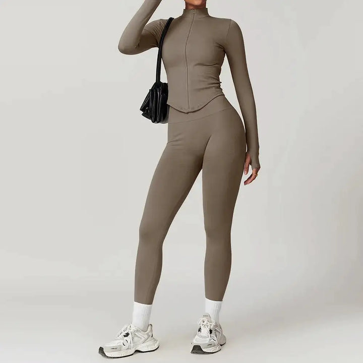 2/3/4PCS Yoga Set Gym Clothes Sportswear Seamless Yoga Suits For Women Fitness Long Sleeved Tracksuits Sports Bra Gym Leggings