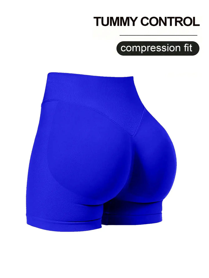 Pilates knit shorts medium intensity training high stretch peach hips no awkward lines casual fitness