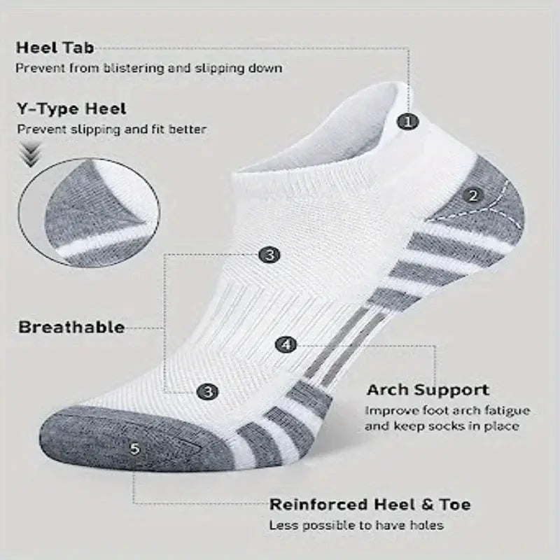 Ultimate Comfort 6 Pack Low Cut Running Socks For Men Women