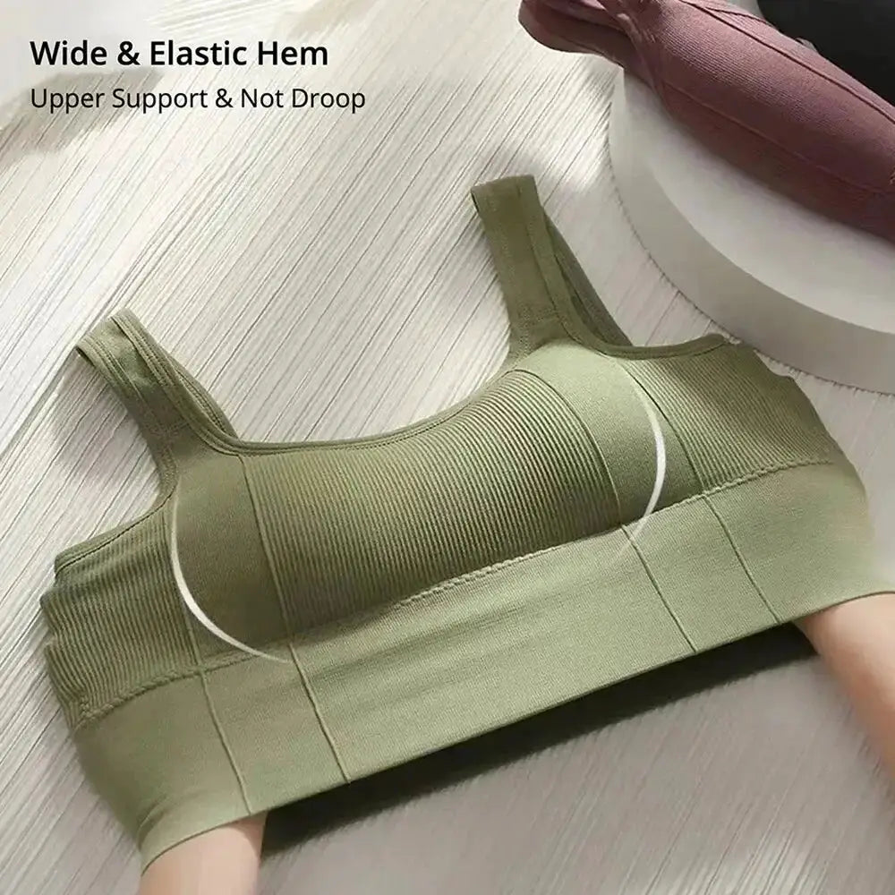 Seamless Crop Tops for Women with Built In Bra Support