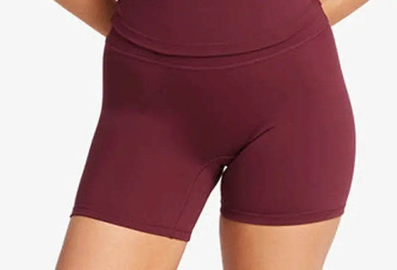 C-B Women Halter Open Back Yoga Tank Top Fold Over Waist Biker Shorts Workout Set for Gym Pilates Training