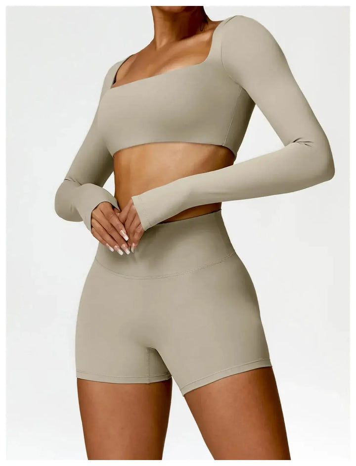 Women Yoga Sports Set Quick Dry 2 Piece Gym Outfit