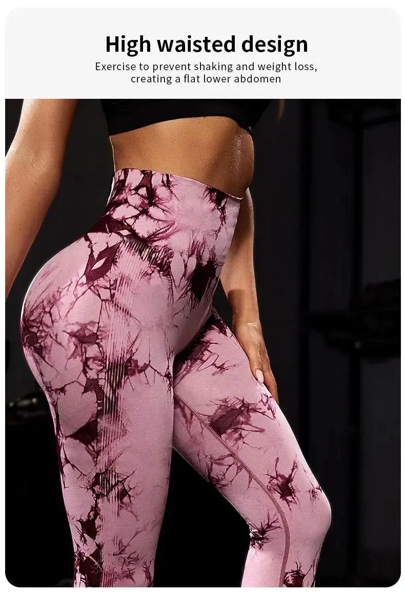 Tie Dye High Waist Seamless Leggings For Women Yoga 2023