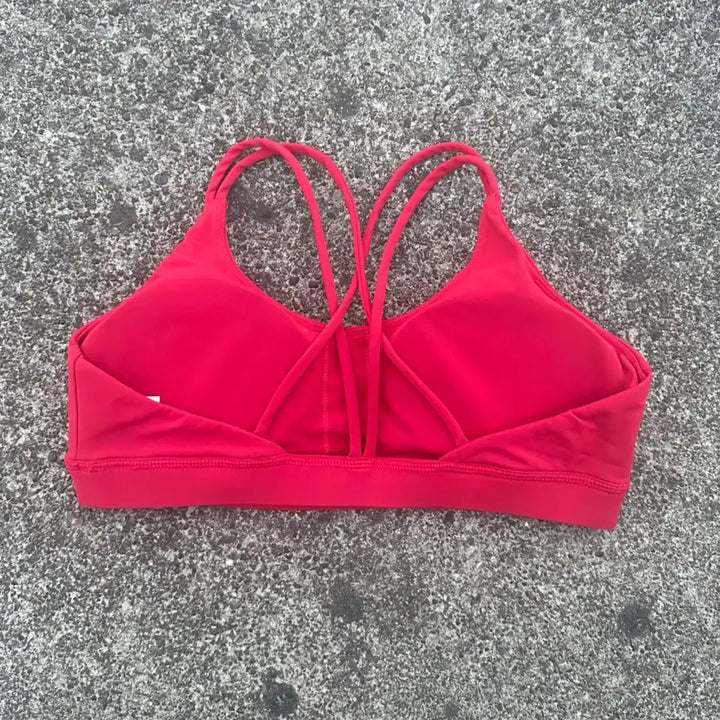 Solid Color Cross Fitness Bra Soft High Strength Women Tight Sport Top Comprehensive Training Gym Yoga Underwear With Chest Pad
