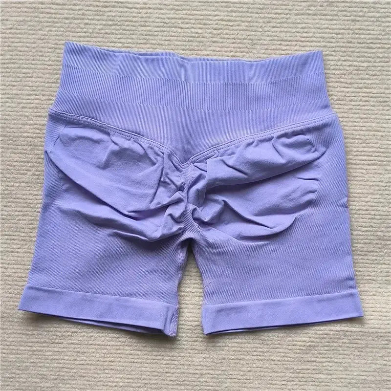 Womens Seamless Scrunch Butt Biker Shorts For Yoga Wear
