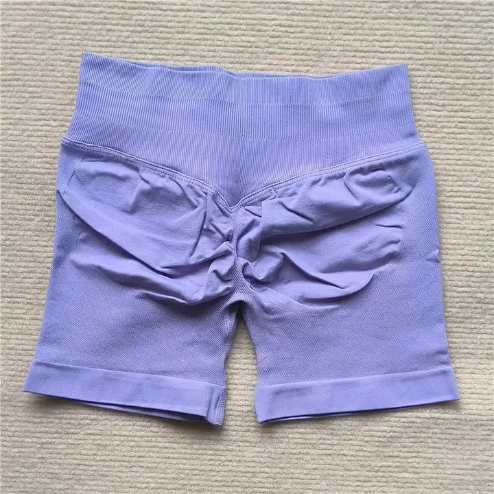 Womens Seamless Scrunch Butt Biker Shorts For Yoga Wear