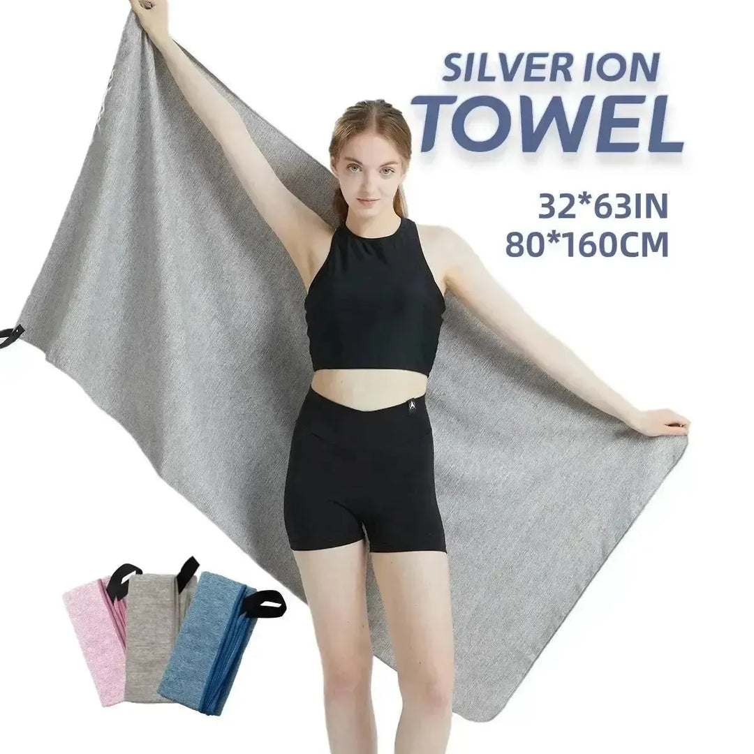 Quick Drying Silver Ion Microfiber Gym Towel Essential