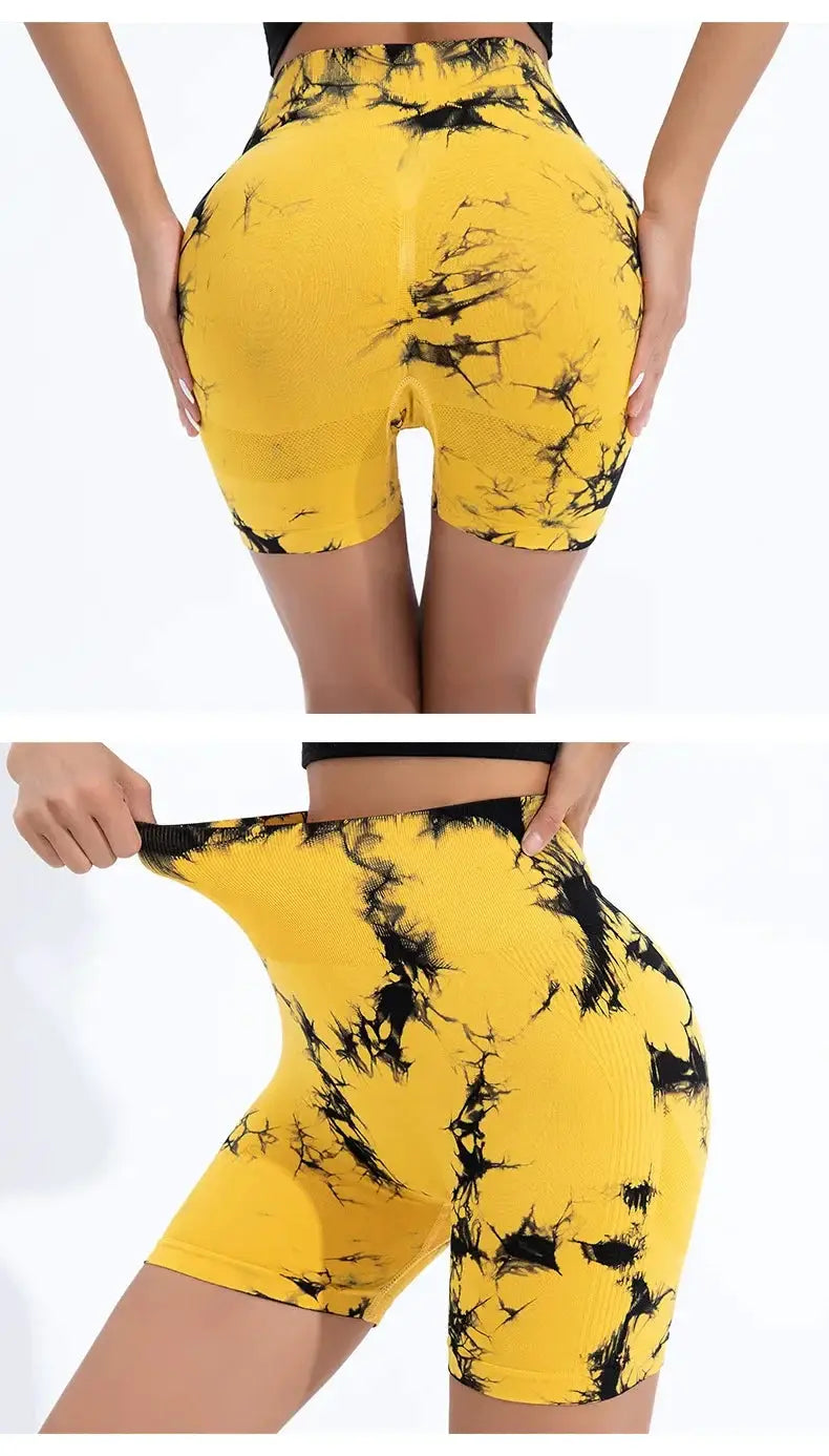 High Waisted Seamless Tie Dye Butt Lift Leggings For Women