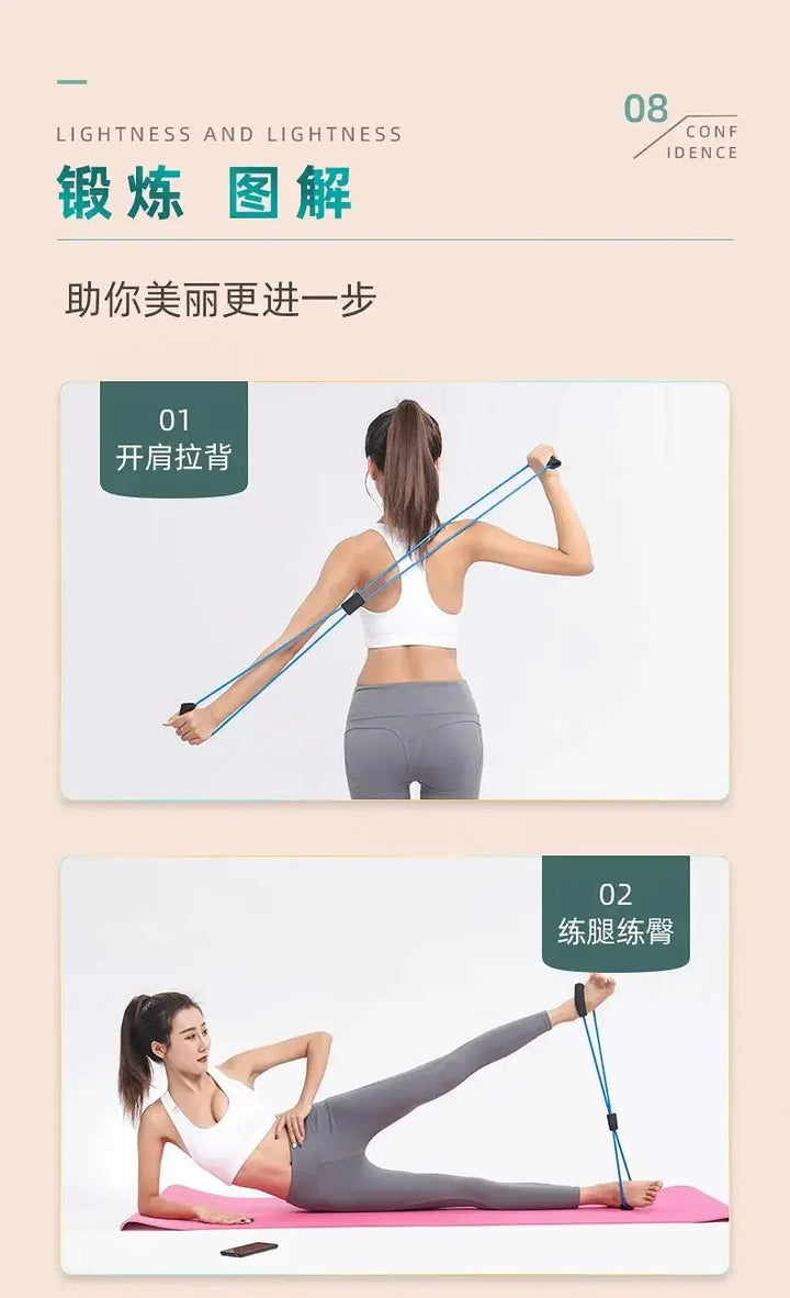 Foam Handled Resistance Bands Set For Home Workouts