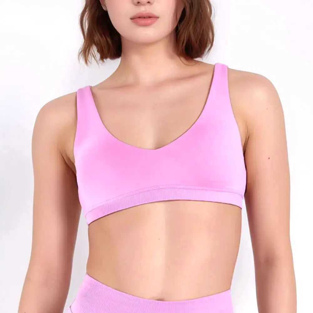 NCLAGEN Impact Scoop Back Bra High Support Yoga Tops Women Push-up Gym Clothes Pilates Sports Underwear Quick Dry Workout Vest