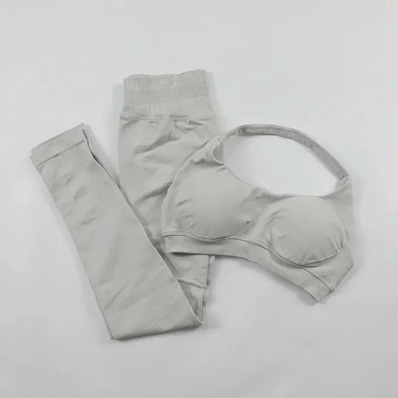 Seamless High Elastic Yoga Set Women 2 Piece Sportswear