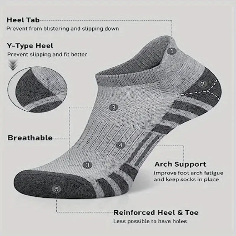 Ultimate Comfort 6 Pack Low Cut Running Socks For Men Women