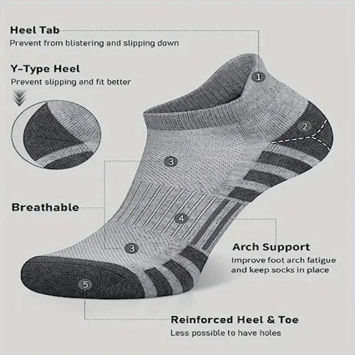 Ultimate Comfort 6 Pack Low Cut Running Socks For Men Women