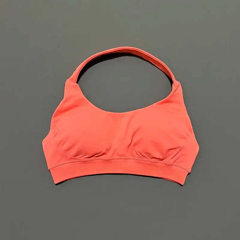 Sports Bra Women Seamless Yoga Halter Bra Top High Support Open Back Bra Fitness Push-up Activewear Workout Gym Underwear