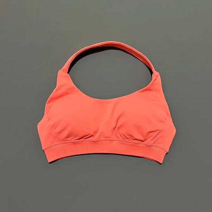Sports Bra Women Seamless Yoga Halter Bra Top High Support Open Back Bra Fitness Push-up Activewear Workout Gym Underwear