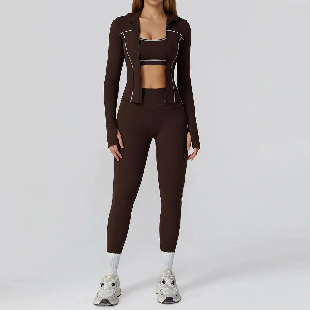 Yoga Set 2/3PCS Sports Outfits Women Clothes Fitness Tracksuit Gym Legging Workout Long Sleeved Female Bra Yoga Suit Sportswear