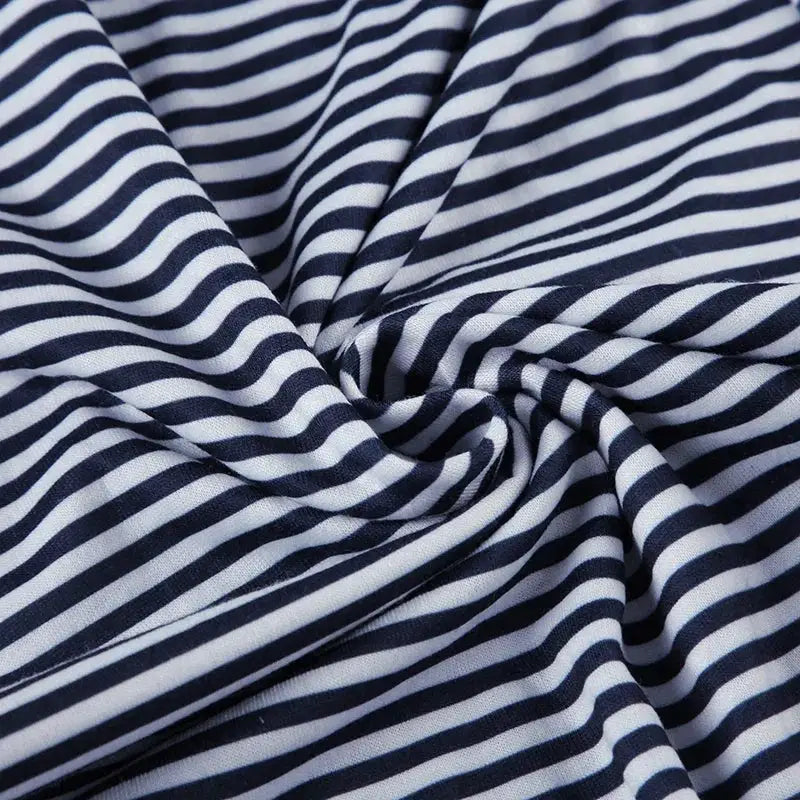 Stripe Drawstring Elastic Low Waist Baggy Sweatpants Women