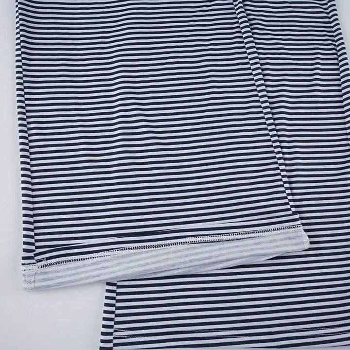 Stripe Drawstring Elastic Low Waist Baggy Sweatpants Women