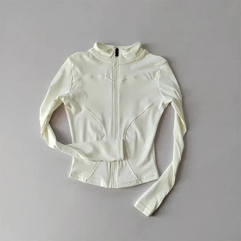 Outdoor Sports Long Sleeve Women Slim Yoga Top For Active