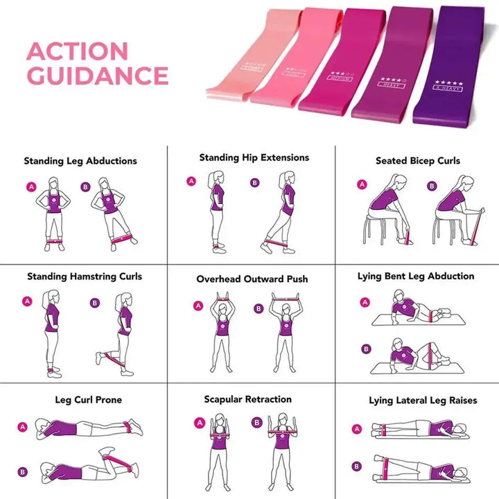 WOSWEIR Versatile Elastic Resistance Bands For Home Workouts