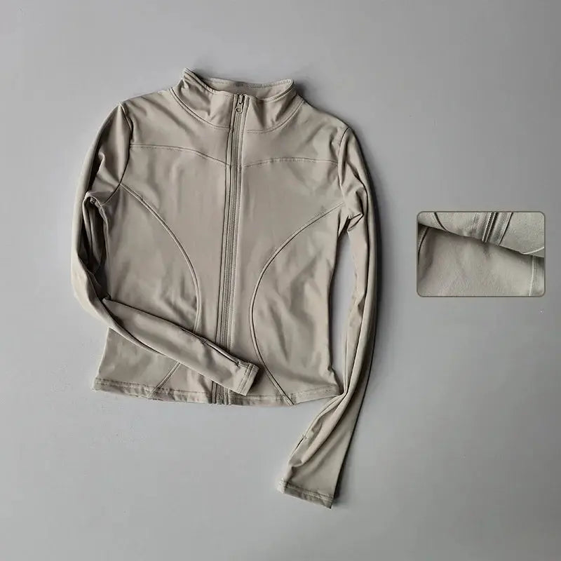 Outdoor Sports Long Sleeve Women Slim Yoga Top For Active