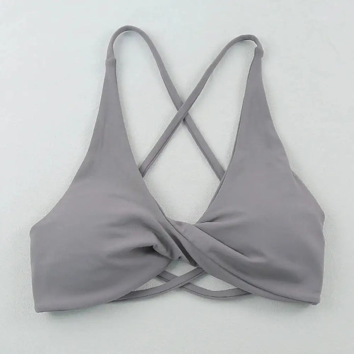 Sexy Slim Shoulder Straps Somfortable High Stretch Sports Underwear Gym Workout Breathable Detachable Yoga Bra