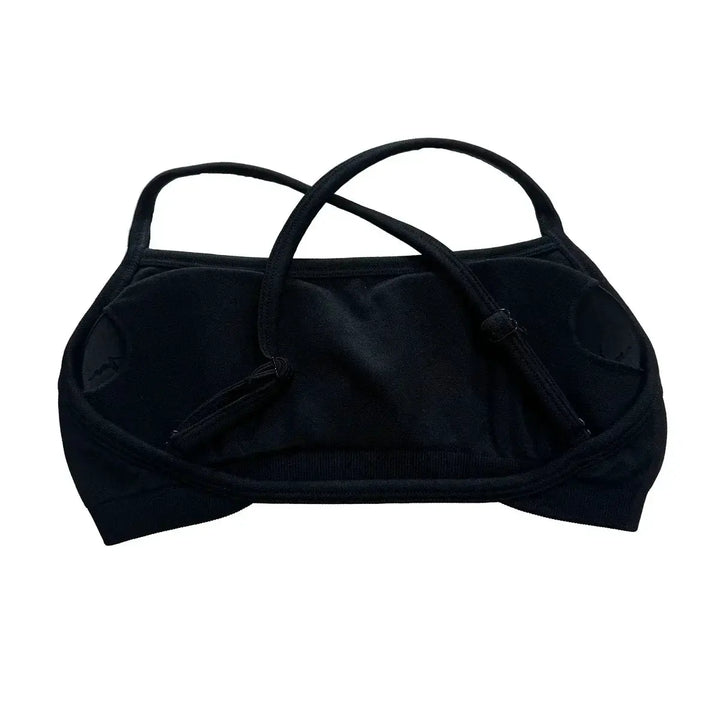 Seamless Backless Sports Bra For Women Medium Support Crop