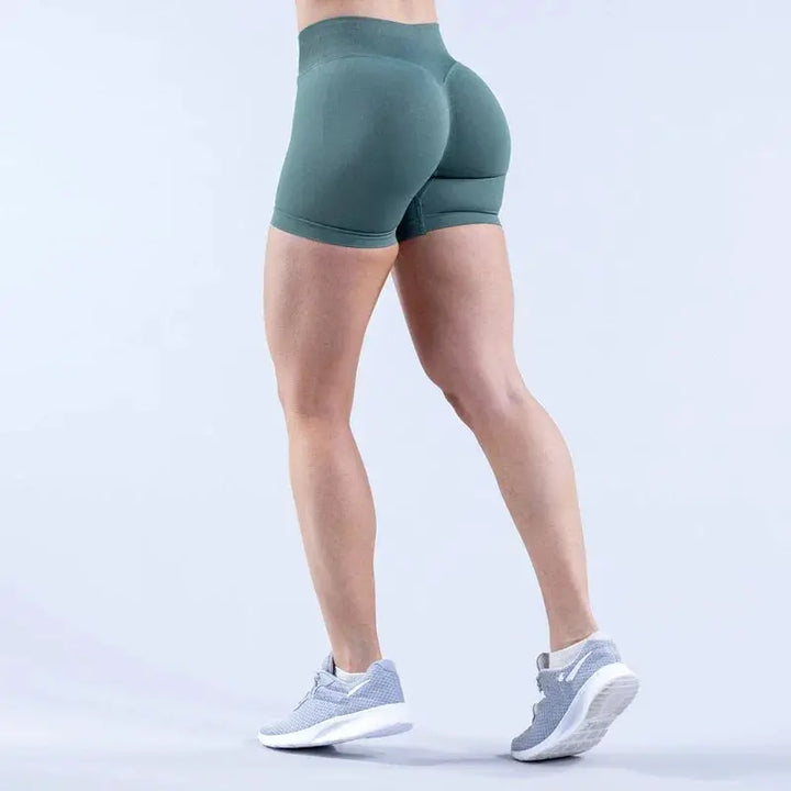 Womens Seamless Scrunch Butt Biker Shorts For Yoga Wear