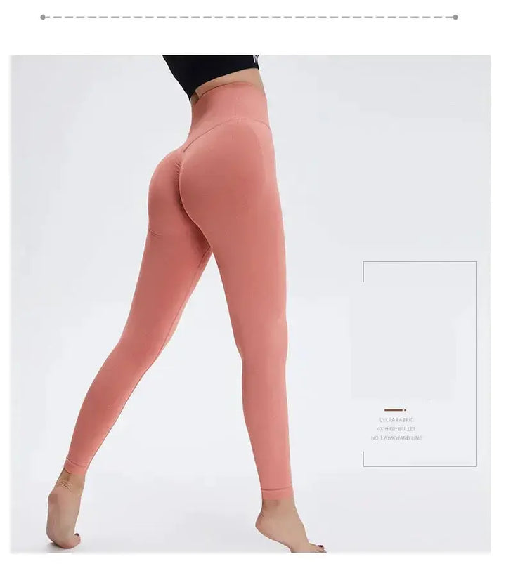 Nude Yoga Pants Women High Waist Seamless Hip Lifting