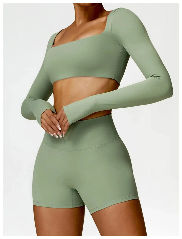 Women Yoga Sports Set Quick Dry 2 Piece Gym Outfit