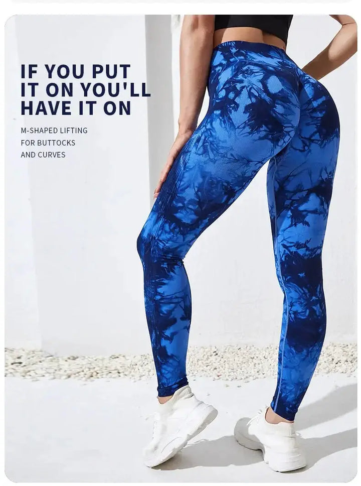 Tie Dye High Waist Seamless Leggings For Women Yoga 2023
