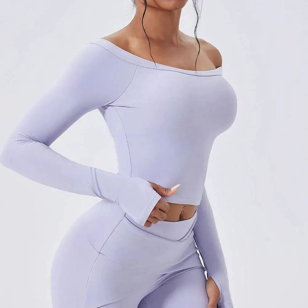 Cloud Hide SEXY Girls Yoga Shirts Long Sleeve Blouse Women Plus Size Sports Gym Fitness Top Ladies Running T-Shirt Workout Shirt