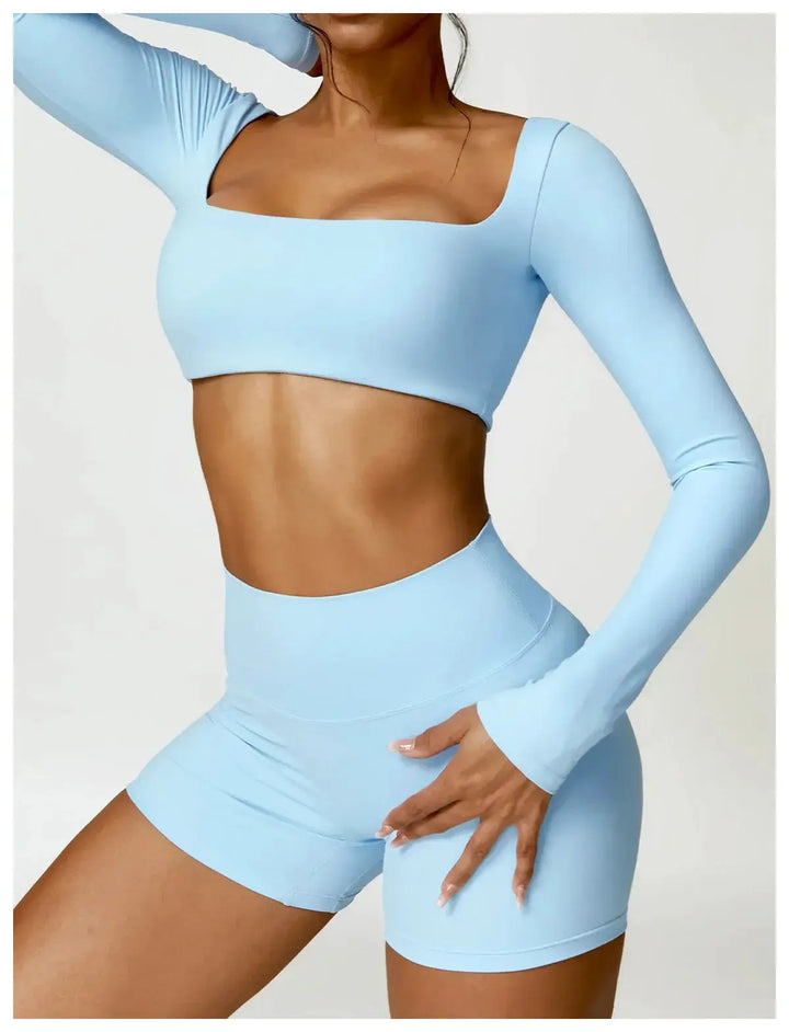 Women Yoga Sports Set Quick Dry 2 Piece Gym Outfit