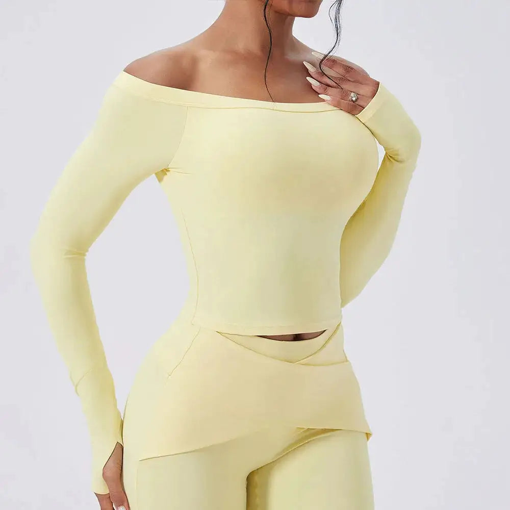 Cloud Hide SEXY Girls Yoga Shirts Long Sleeve Blouse Women Plus Size Sports Gym Fitness Top Ladies Running T-Shirt Workout Shirt