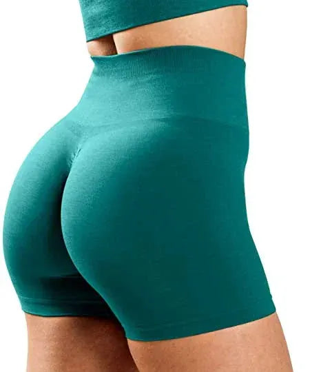 High Waist Scrunch Butt Seamless Yoga Shorts For Women