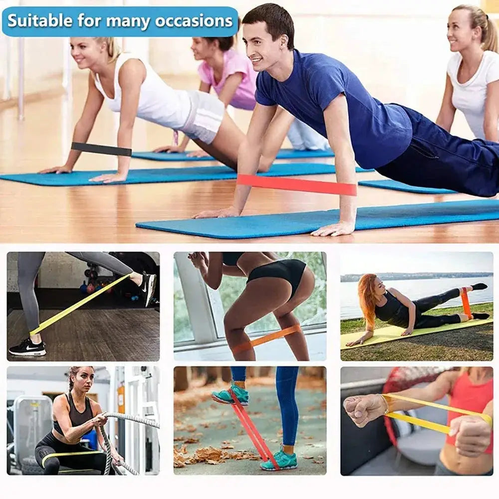 5 Piece Portable Resistance Bands Set For Gym And Yoga