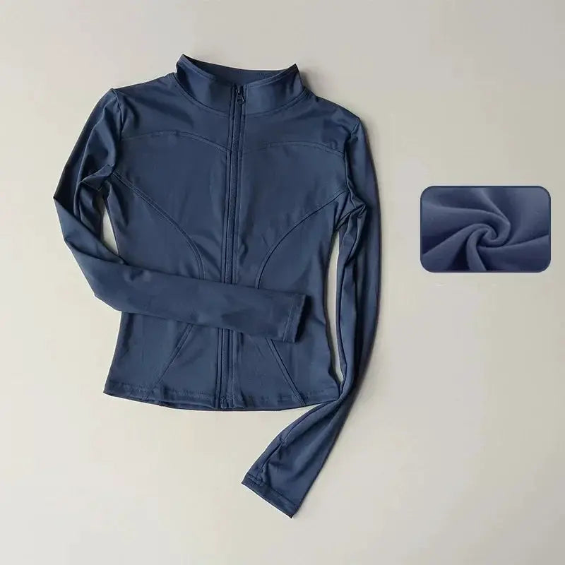 Outdoor Sports Long Sleeve Women Slim Yoga Top For Active