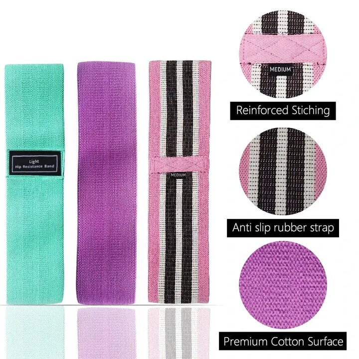 Non Slip Fabric Resistance Bands for Workout and Yoga