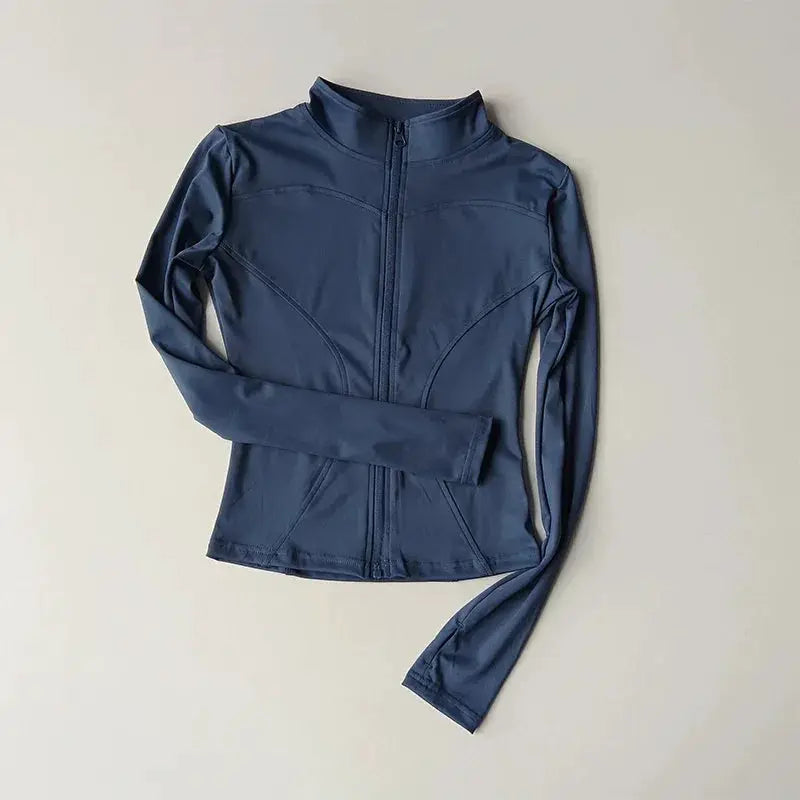 Outdoor Sports Long Sleeve Women Slim Yoga Top For Active