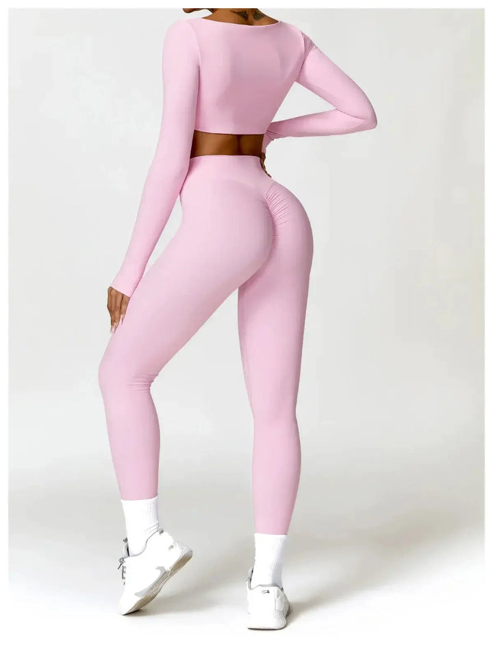 Women Yoga Sports Set Quick Dry 2 Piece Gym Outfit