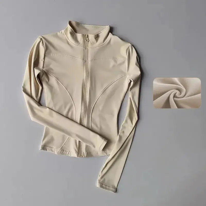 Outdoor Sports Long Sleeve Women Slim Yoga Top For Active