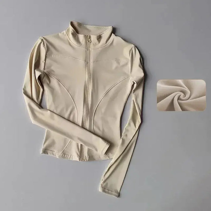 Outdoor Sports Long Sleeve Women Slim Yoga Top For Active