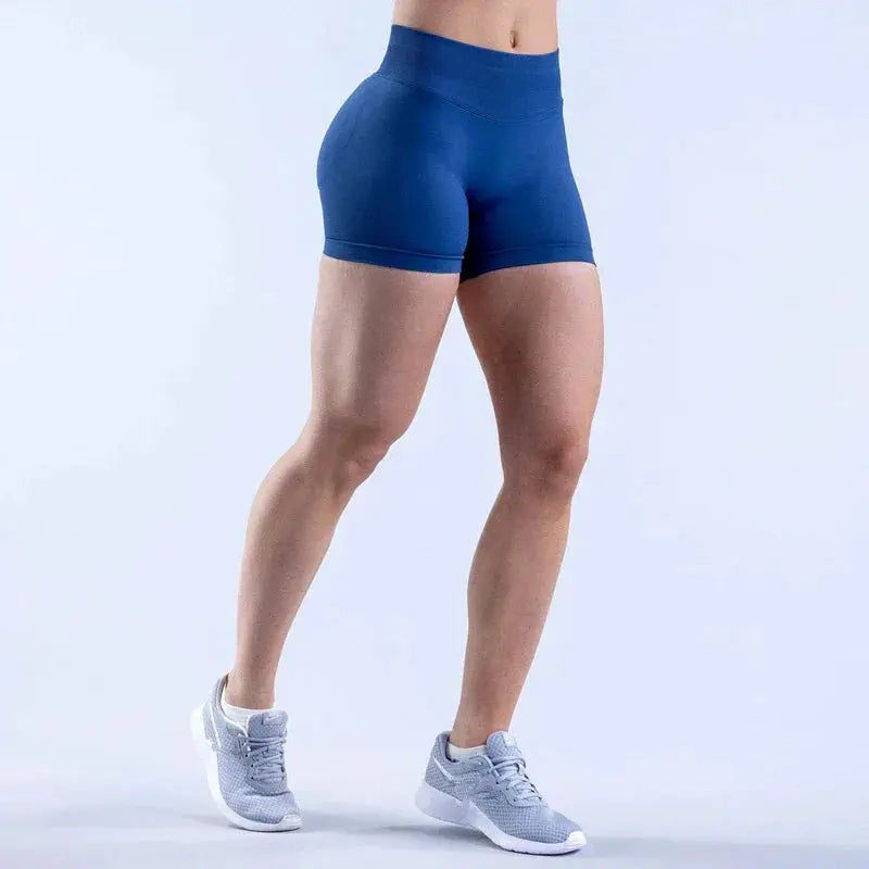 Womens Seamless Scrunch Butt Biker Shorts For Yoga Wear