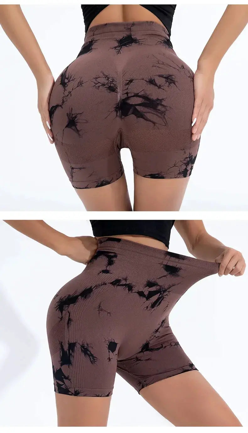 High Waisted Seamless Tie Dye Butt Lift Leggings For Women