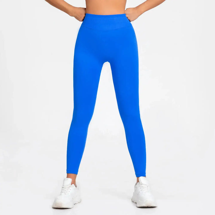 NCLAGEN Yoga Leggings Women Seamless Sports Pants Low Ribbed Band Gym Clothes Fitness Workout Wear Scrunch Bum Tights
