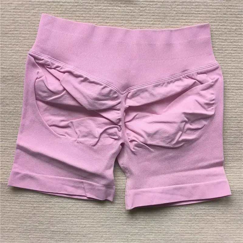 Womens Seamless Scrunch Butt Biker Shorts For Yoga Wear