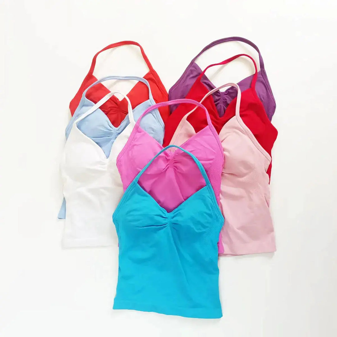 NCLAGEN Impact Longline Strappy Top Sports Yoga Vest Women&