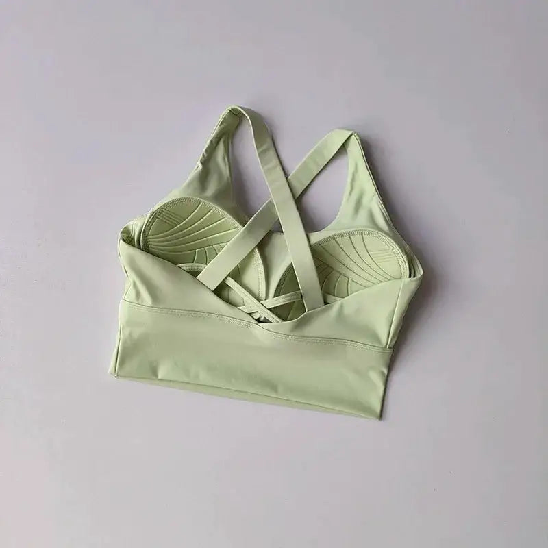 Shockproof High-Intensity Exercise Fitness Bra All-In-One Cup Running Gathered Yoga Beauty Back Breathable Sports Bra for Women